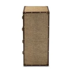 Owen Fabric Upholstered 4 Drawer Accent Storage Cabinet Brown - Baxton Studio -Baxton Studio GUEST 6d306abb 2f7e 40dd 82f9 15cad6553e87