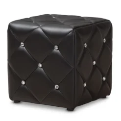 Stacey Modern And Contemporary Faux Leather Upholstered Ottoman - Baxton Studio 12 Stacey Modern And Contemporary Faux Leather Upholstered Ottoman - Baxton Studio -Baxton Studio GUEST 6d90ff2d a658 4c91 96ac 50140a5d6110