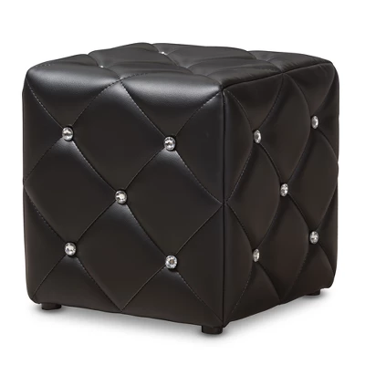 Stacey Modern And Contemporary Faux Leather Upholstered Ottoman - Baxton Studio 7 Stacey Modern And Contemporary Faux Leather Upholstered Ottoman - Baxton Studio - Image 5