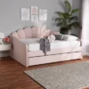 Queen Timila Velvet Fabric Upholstered Daybed With Trundle Light Pink - Baxton Studio -Baxton Studio GUEST 6e2175a6 e020 4fd8 8c19 636baa1258af