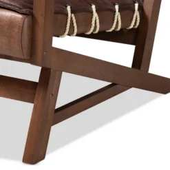 Rovelyn Faux Leather Finished Wood Sofa Brown - Baxton Studio -Baxton Studio GUEST 6e5ce377 188f 4086 97ce 86d67714786e