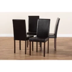 Set Of 4 Andrew Modern Dining Chairs Dark Brown - Baxton Studio -Baxton Studio GUEST 6e604f44 3bfe 460a 8488 b326e841e30a