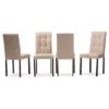 5pc Andrew Modern And Contemporary Fabric Upholstered Grid Tufting Dining Set Dark Brown/Beige - Baxton Studio -Baxton Studio GUEST 6e638528 3e16 44bc ba6b dce5d00e6e03 1