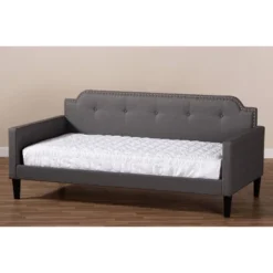 Twin Packer Fabric Upholstered Sofa Daybed Gray - Baxton Studio -Baxton Studio GUEST 6ecb204e 9da2 413a 906a 564f5589dd0f