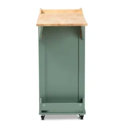 Dorthy Two-Tone Wood Kitchen Cart Green/Natural - Baxton Studio -Baxton Studio GUEST 6f837371 c6aa 45fd adca 170168fcd395