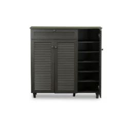 Pocillo Wood Shoe Storage Cabinet Dark Brown - Baxton Studio -Baxton Studio GUEST 6fcf1d0e c1c7 4a1a 8d31 e593a9d210fd