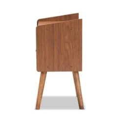 Elario Wood 1 Drawer Nightstand White/Walnut/Brown - Baxton Studio -Baxton Studio GUEST 6ff0c2a6 be15 46fa a914 dc952b0c87c8