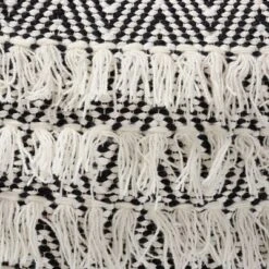 Alian Handwoven Wool Tassel Moroccan Inspired Pouf Ottoman Black/Ivory - Baxton Studio 10 Alian Handwoven Wool Tassel Moroccan Inspired Pouf Ottoman Black/Ivory - Baxton Studio -Baxton Studio GUEST 6ff721f9 ed5e 4223 a5d9 46d9d57a769d