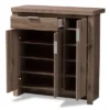 Laverne Modern And Contemporary Oak Finished Shoe Cabinet Brown - Baxton Studio -Baxton Studio GUEST 7026d066 7dcc 4034 88cd fd3cd116a934