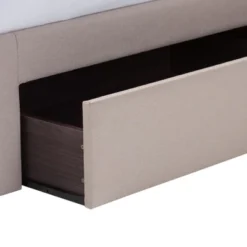 Queen Rene Modern And Contemporary Fabric 4 Drawer Storage Platform Bed - Baxton Studio -Baxton Studio GUEST 7040efda 1bb8 4de3 b1fa 8e7586e7320c