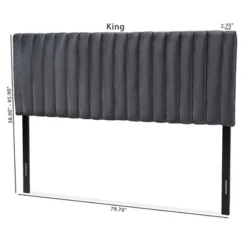 Emile Velvet Fabric Upholstered And Wood Headboard - Baxton Studio 22 Emile Velvet Fabric Upholstered And Wood Headboard - Baxton Studio -Baxton Studio GUEST 704da80a ca1f 44e3 8134 851eec9c5226