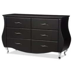 Enzo Modern And Contemporary Faux Leather 6 Drawer Dresser - Baxton Studio -Baxton Studio GUEST 7082119c 4d63 4951 8112 66a78a94af98