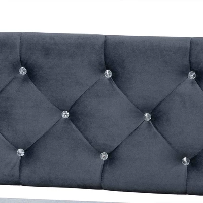 Cora Velvet Fabric Upholstered And Wood Daybed - Baxton Studio 6 Cora Velvet Fabric Upholstered And Wood Daybed - Baxton Studio - Image 4