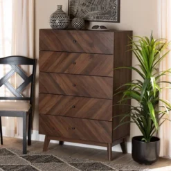 Hartman Wood 5 Drawer Storage Chest Walnut Brown - Baxton Studio 21 Hartman Wood 5 Drawer Storage Chest Walnut Brown - Baxton Studio -Baxton Studio GUEST 70bcb16c 8038 4376 99d8 709a7ea9bd74
