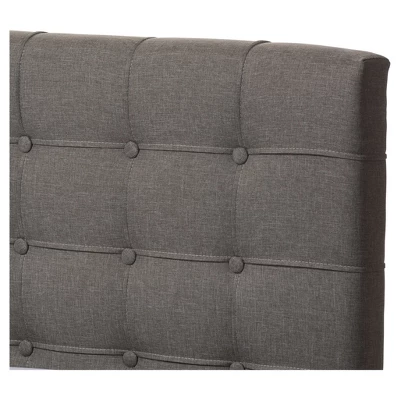 King Rene Modern And Contemporary Fabric 4-Drawer Storage Platform Bed Gray - Baxton Studio 7 King Rene Modern And Contemporary Fabric 4-Drawer Storage Platform Bed Gray - Baxton Studio - Image 5