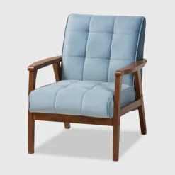 Asta Velvet Upholstered Wood Armchair - Baxton Studio -Baxton Studio GUEST 7198e685 e192 44ff b3f9 346158f7dcac