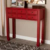 Pomme Accent 6 Drawer Console Table Red - Baxton Studio -Baxton Studio GUEST 71b1289a 547b 45cb 8adc 374134c9eaea