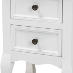 Caelan Wood 2 Drawer Nightstand White - Baxton Studio -Baxton Studio GUEST 726196a7 d52c 446a 9c51 c2f32ac4a87b