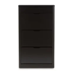 Cayla Modern And Contemporary Wood Shoe Cabinet - Black - Baxton Studio -Baxton Studio GUEST 73636bb0 5a4a 46ce b38b 02ecf00088c9