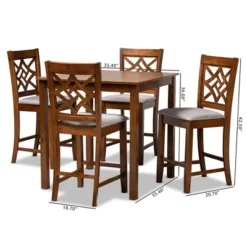 5pc Nicolette Wood Pub Set - Baxton Studio -Baxton Studio GUEST 7440531c 1b65 4a54 9ea7 ef19b3e3d65e