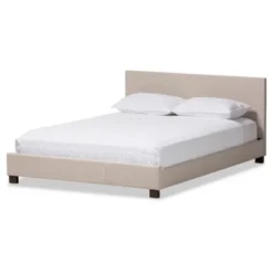 Elizabeth Modern And Contemporary Fabric Upholstered Panel - Stitched Platform Bed - Baxton Studio -Baxton Studio GUEST 74430605 8a9f 44ee ad98 c7f8991e69b5