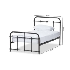 Twin Mandy Vintage Industrial Finished Metal Platform Bed Black - Baxton Studio 13 Twin Mandy Vintage Industrial Finished Metal Platform Bed Black - Baxton Studio -Baxton Studio GUEST 744cb5c0 2dd7 49c9 a41d f393066eb9f0