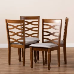 Set Of 4 Elijah Dining Chair Gray/Walnut - Baxton Studio 11 Set Of 4 Elijah Dining Chair Gray/Walnut - Baxton Studio -Baxton Studio GUEST 7506841e 3aa5 4ccf b052 f70f550a3bc4