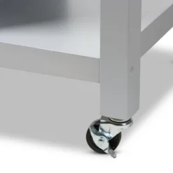 Hayward Coastal And Farmhouse Natural Wood Kitchen Cart White, Light Brown - Baxton Studio -Baxton Studio GUEST 75a5b036 d02d 4286 8012 2aedd97d8e6c