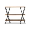 Norton Rustic And Industrial Wood And Black Metal Console Table Walnut Brown - Baxton Studio -Baxton Studio GUEST 75f04967 28ab 4641 a7fe 6e114b5e3f59