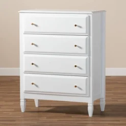 4 Drawer Naomi Wood Bedroom Chest White/Gold - Baxton Studio 15 4 Drawer Naomi Wood Bedroom Chest White/Gold - Baxton Studio -Baxton Studio GUEST 76060047 009a 4659 ba70 622b358013a4
