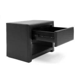 Massey Upholstered Modern Nightstand - Baxton Studio -Baxton Studio GUEST 76c86e1c ca14 4246 8f94 9c0977cbf483