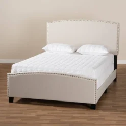 Morgan Fabric Upholstered Panel Bed - Baxton Studio -Baxton Studio GUEST 76f5ae56 d01b 4807 a6dc 7d9f5a1169b3