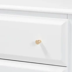 3 Drawer Naomi Wood Bedroom Chest White/Gold - Baxton Studio -Baxton Studio GUEST 777228b4 54b6 4080 83a0 10393b9c1f68