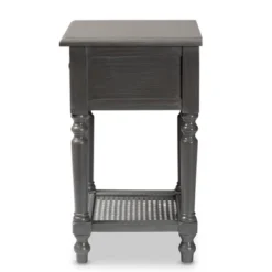 Sheldon Vintage Wood 1 Drawer Nightstand Gray - Baxton Studio -Baxton Studio GUEST 777da159 a92b 47d8 bdc6 fa0ab0fa0a6a