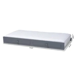 Cintia Wood Bed With Trundle Gray - Baxton Studio -Baxton Studio GUEST 77829570 2c59 4544 b964 96370ecc8f58