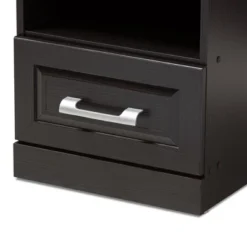 Odelia Modern And Contemporary Finished 1 Drawer Nightstand Dark Brown - Baxton Studio -Baxton Studio GUEST 77d0f491 49ab 43fd 8d4f bb9897f3eab4