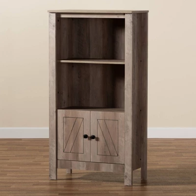 51.8" 3 Tier Derek Wood Bookcase Oak - Baxton Studio 8 51.8" 3 Tier Derek Wood Bookcase Oak - Baxton Studio - Image 6