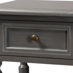 Sheldon Vintage Wood 1 Drawer Nightstand Gray - Baxton Studio -Baxton Studio GUEST 787754d7 9c43 4df4 9350 a2fa4f0fada4