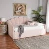 Queen Timila Velvet Fabric Upholstered Daybed Light Pink - Baxton Studio -Baxton Studio GUEST 79b5be5e 6fd5 485e 8f57 50762a672b40