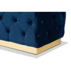 Corrine Velvet Fabric Upholstered And PU Ottoman Gold - Baxton Studio -Baxton Studio GUEST 7a070d3a faf9 4d85 b152 3026dbff5072