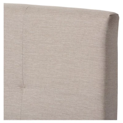 King Brookfield Modern And Contemporary Fabric Upholstered Grid Tufting Bed Beige - Baxton Studio 4 King Brookfield Modern And Contemporary Fabric Upholstered Grid Tufting Bed Beige - Baxton Studio - Image 2