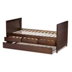 Twin Linna Modern And Contemporary Daybed With Trundle - Baxton Studio -Baxton Studio GUEST 7b76c18c 5b71 474b 8514 ab3f086a1531