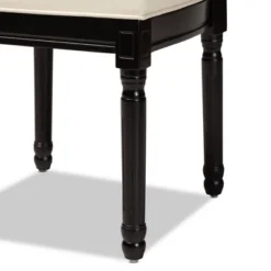 Set Of 2 Louane Faux Leather Upholstered And Wood Dining Chairs Beige/Black - Baxton Studio -Baxton Studio GUEST 7b9da205 a285 49b8 8ed4 6a25a266de40