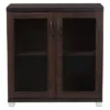 Zentra Modern And Contemporary Sideboard Storage Cabinet With Glass Doors - Dark Brown - Baxton Studio -Baxton Studio GUEST 7ba1b441 94a2 48b3 825e 246ee005dcd9
