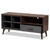 Garrick Two-Toned Wood 1 Drawer TV Stand For TVs Up To 50" Gray/Walnut Brown - Baxton Studio 1 Garrick Two-Toned Wood 1 Drawer TV Stand For TVs Up To 50" Gray/Walnut Brown - Baxton Studio -Baxton Studio GUEST 7c9d2628 846a 4260 a236 68ec753282bf