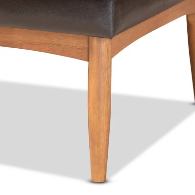 2pc Riordan Wood Dining Nook Banquette Set - Baxton Studio 6 2pc Riordan Wood Dining Nook Banquette Set - Baxton Studio - Image 4