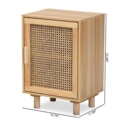 Maclean Rattan Wood 1 Door Nightstand Natural/Brown - Baxton Studio 24 Maclean Rattan Wood 1 Door Nightstand Natural/Brown - Baxton Studio -Baxton Studio GUEST 7e03b8b3 660e 4232 bc2b c55005b38e28