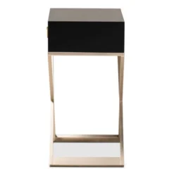 1 Drawer Patricia Brass Tone Metal Nightstand - Baxton Studio -Baxton Studio GUEST 7e0c1ffd c981 417a b53c 27c1229c5f94
