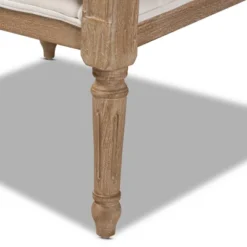 Clemence Upholstered Whitewashed Wood Accent Chair Ivory/Oak - Baxton Studio -Baxton Studio GUEST 7e732bbb 9271 4c1a bf7c 44d5b0a297f4