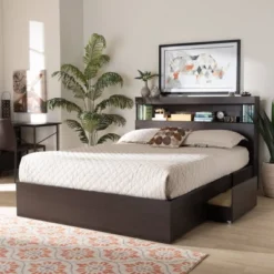 Queen 6 Drawer Blaine Wood Platform Storage Bed Dark Brown - Baxton Studio 18 Queen 6 Drawer Blaine Wood Platform Storage Bed Dark Brown - Baxton Studio -Baxton Studio GUEST 7ebe5901 3c2c 458f b27c 42b58ca57690